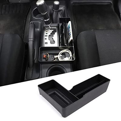 Fgtagtal Caja de almacenamiento para palanca de cambios compatible con Toyota FJ Cruiser 2007-2021, organizador de bandeja lateral de consola de cambio de marchas, crea espacio de almacenamiento