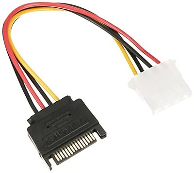 AKYGA AK-CA-11 SATA Mannelijke naar Molex 4-pins Vrouwelijke Adapter Kabel 15cm