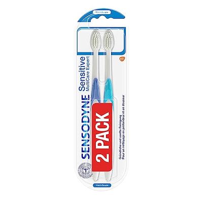 Sensodyne Sensitive MultiCare Expert szczoteczka do zębów, dwupak, miękka, 2 sztuki, specjalnie zaprojektowana dla osób z zębami wrażliwymi na ból