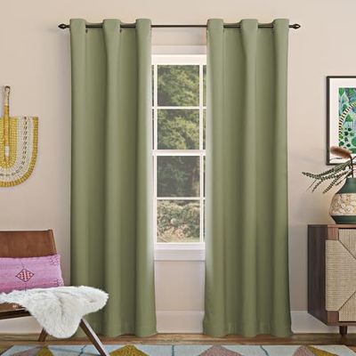 Sun Zero Easton – Panneau de Rideau occultant à œillets, économie d'énergie, 101,6 x 137,2 cm, Vert Sauge