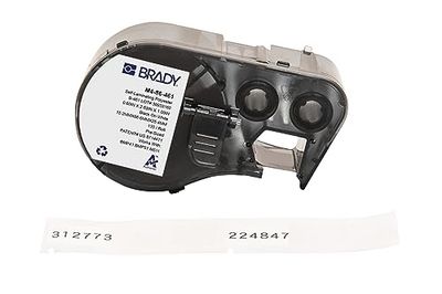 Brady Étiquettes en polyester auto-protégé étiqueteuses BMP41/BMP51/BMP53/M511 - 120 Étiquettes imprimables adhésives - Noir sur blanc, transparent (66,68 mm (l) x 15,24 mm (H)) - M4-86-461