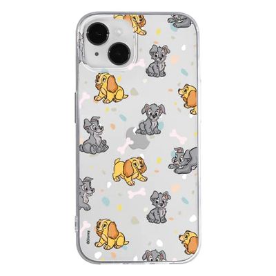 Ert Group custodia per cellulare per Apple Iphone 14 PLUS originale e con licenza ufficiale Disney, modello Lady and the Tramp 002 adattato alla forma dello smartphone, parzialmente trasparente