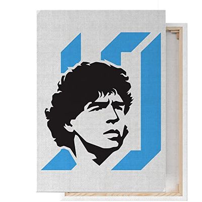 Arterby's® - Premium Poster Quadro Cornice Tela Canvas Dipinto Mood - Napoli Campione Vittoria Scudetto Tricolore Ultras - Made in Italy - HD Tela Canvas con Telaio in Legno 100x150 cm A0040 D005