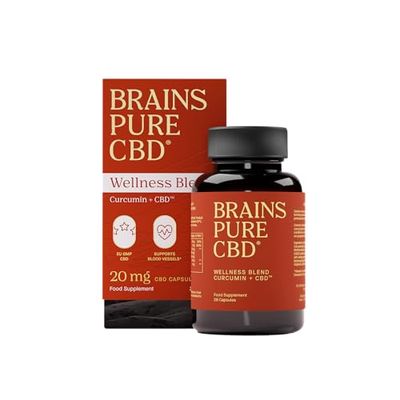 Brains Pure 560 mg CBD + Curcumin, Made in The UK