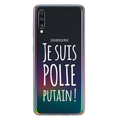 ZOKKO Beschermhoesje voor Samsung A70, motief: Je suis "Je suis polish", zacht, transparant /