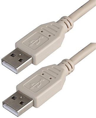Pro Signal PSG91428 USB 2.0 A Male to A Male Cable, 1 m, Grey