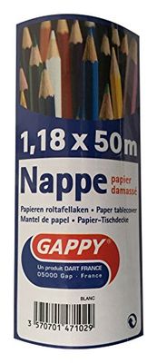 DART FRANCE Rlx Nappes Damassées 50 X 1,18 m Blanc - Lot de 3