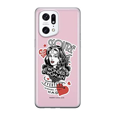 ERT GROUP mobiltelefonfodral för Oppo FIND X5 PRO originalt och officiellt licensierat DC mönster Wonder Woman 014 optimalt anpassad till formen på mobiltelefonen, fodral tillverkad av TPU-plast