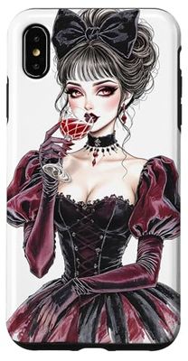 Coquette Vampire Girl Gothic Halloween Girlycore Aesthetic Case for iPhone XS Max