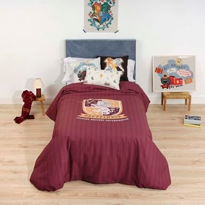 BELUM | Harry Potter dekbedovertrek, 100% katoen Gryffindor Sweet Dekbedovertrek voor 105 bedden (180 x 220 cm)