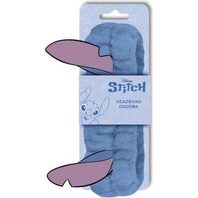 Turban de maquillage Stitch | Bandeau doux pour routine faciale motif Disney Lilo & Stitch pour filles et femmes