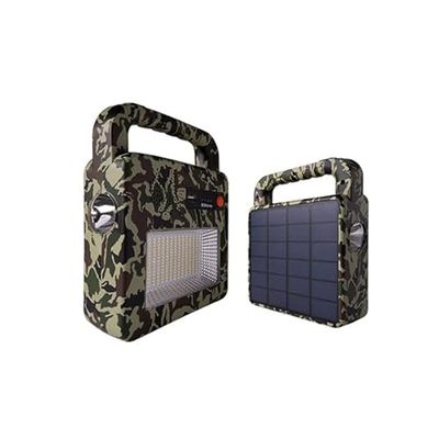 Altavoz Bluetooth solar con lámpara, 3.7V, 6AH, 3W, 400LM, IP44 - Ideal para exteriores y actividades al aire libre.