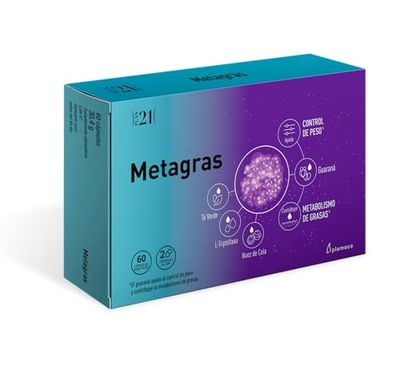Plameca Metagras - Fórmula natural quemagrasas - Ayuda a conseguir tu ideal - Metabolismo de grasas - 60 cápsulas vegetales