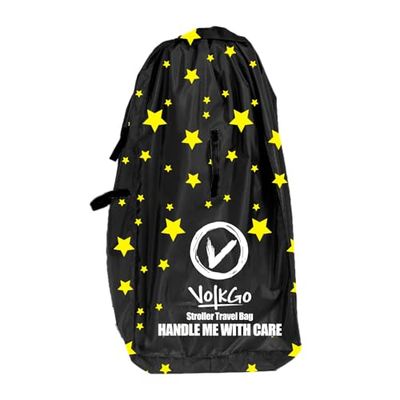 VolkGo Gate - Bolsa de Control para Cochecito de Paraguas Individual, Duradera y Ligera, Resistente al Agua, Cierre de cordón con Cierre Ajustable, asa de cincha, Incluye Cremallera elástica, Black,