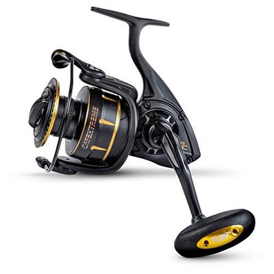 Black Cat Carrete de Pesca de bagre Brutal Fuerte Catextreme, Fuerza de frenado, 14 kg, 6 rodamientos, Negro y Amarillo, 55