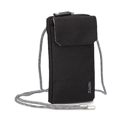 Zwei Olli OP30 etui na telefon komórkowy do zawieszenia na smartfonie, 19 x 11 cm, kieszeń na monety + 4 przegródki na karty, zamek błyskawiczny na całym obwodzie, pasek z regulacją długości,
