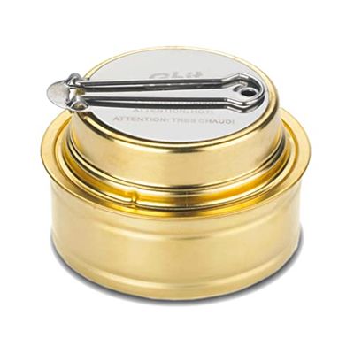 Esbit Spiritusbrander - compacte alcoholbrander voor spiritus - Accessoires voor campingkooktoestel - H 52 x Ø 74 mm, goud