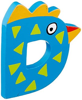 Fridolin Oiseaux Foux Jouet Lettre D en Bois 7 cm