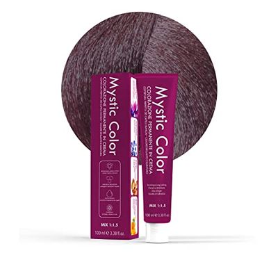 Mystic Color - Colore Mogano Chiaro 5.5 - Tinta per Capelli - Colorazione Professionale in Crema a Lunga Durata - Con Cheratina Idrolizzata, Olio di Argan e Calendula - 100 ml