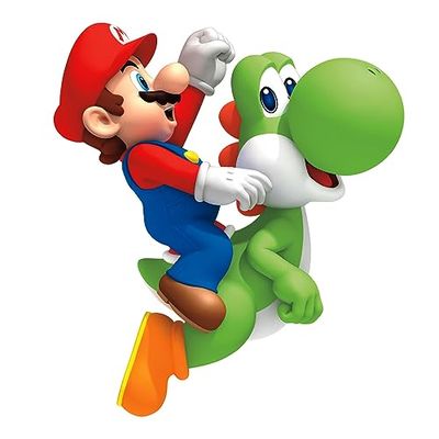 RoomMates RMK1918GM Yoshi/Mario Peel & Stick Giant Muurstickers, 23" x 32"