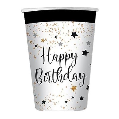 Di&Gi Lot de 8 gobelets en papier 200 cc Happy Birthday