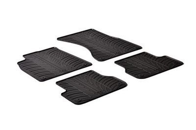 Alfombrillas de Goma Compatible con Audi A7 2010-2018 / A6 2011-2018 (Perfil T 4-Partes + Clips de Montaje)