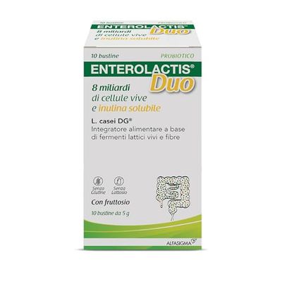 Enterolactis Duo, confezione da 10 bustine solubili: fermenti lattici, probiotici che aiutano a favorire l’equilibrio intestinale