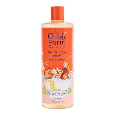 Childs Farm Kids Hair & Body Wash, Sweet Orange | Tear-free, Gently Cleanses | Suitable for Dry, Sensitive Skin, 500ml