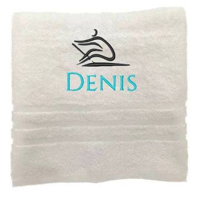 Asciugamano personalizzato con nome Nome sportivo splendidamente ricamato Asciugamano da bagno Asciugamano in cotone 100% personalizzato con nome (100 x 50 cm, Canottaggio)