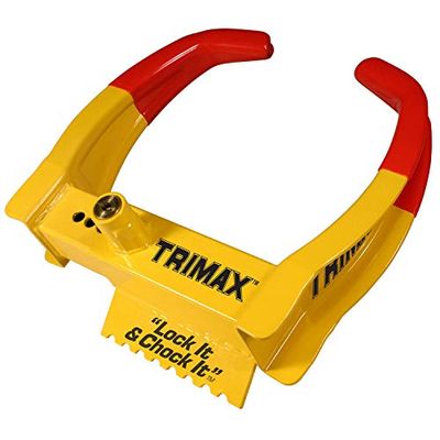 Trimax TCL65 4010217 Wheel Chock Lock, Yellow/red, 7.25in