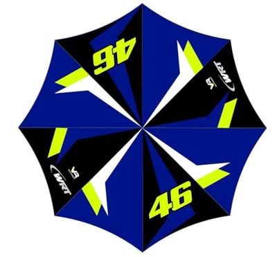Valentino Rossi Paraply VR46 WRT LINE, unisex, flerfärgad, en storlek, Flerfärgad, One Size, Klassiskt