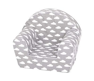 Knorrtoys 68359 Fauteuil pour Enfant Gris White Clouds