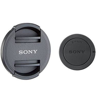 Copriobiettivo frontale con logo SONY (40.5mm) & ALC-B1EM Copriobiettivo per Corpo Fotocamera, Nero