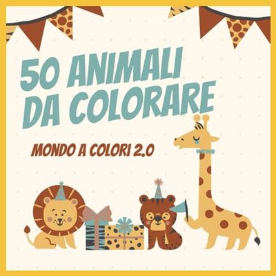 50 animali da colorare: Libro da colorare per bambini