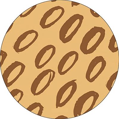 Bonateks, Round Digital Printed Mouse Pad, Non-Slip Base, for Office and Home, Diameter:22cm