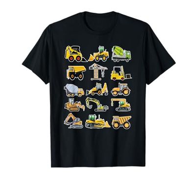 Camisa de excavadora de construcción para niños, niñas, hombres y mujeres Camiseta