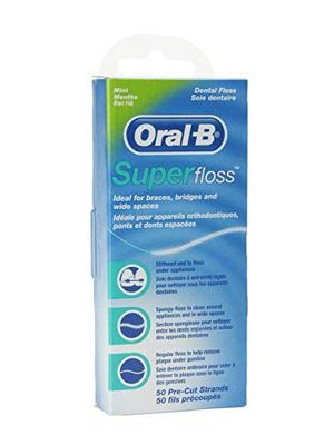 Oral-B Surperte pour Bretelles, ponts et Grands espaces, Menthe, 50 Fils