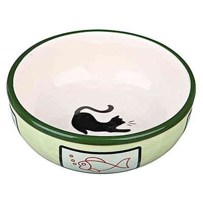 Trixie Ceramic Bowl for Cat 0.35 Litre 13 cm, Assorted colors