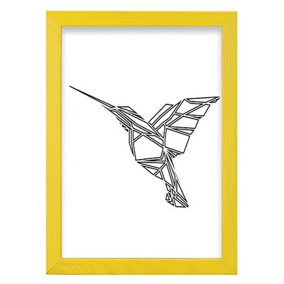 postergaleria Marco | 18x24 | Amarillo | Madera | Plexiglás | 8 colores | 10 tamaños | Marco del cartel | Marco de la foto