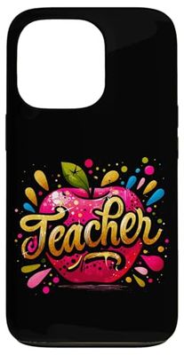Teacher Appreciation Apple Art Design Case for iPhone 13 Pro