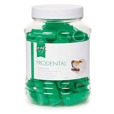 Máximo rendimiento prodental dedo Pinceles – Cómoda cepillos de dientes para dientes de limpieza mascotas, 50-Pack