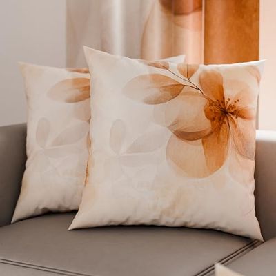 PETTI Artigiani Italiani - Coppia di Federe Cuscino 40x40 cm in Microfibra, Cuscini Arredo Camera da Letto, Divano, Salotto, Set 2 Fodere Copricuscino, Federa Floreale 29, 100% Made in Italy