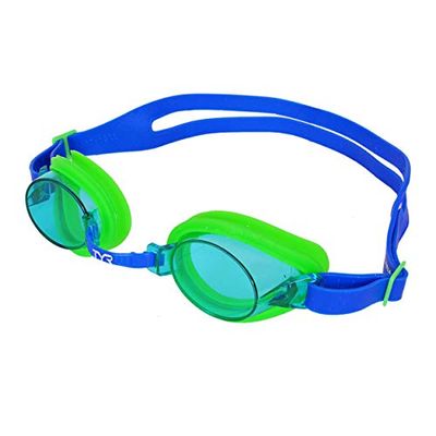 Tyr Kid's Qualifier Goggle Lunettes de Natation Enfant Mixte, Green/Blue, S