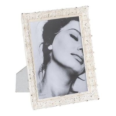 BigBuy Home Marco de Fotos Blanco Poliresina 19 x 2 x 24 cm