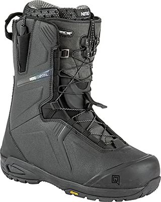 Nitro Herr Capital TLS '22 Premium Highend Comfortable Snowboardskor Snowboardbåt, Black-Iridium, 280