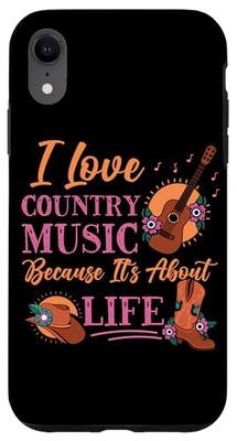 It's About Life Country Music Design For Rocker Case for iPhone XR