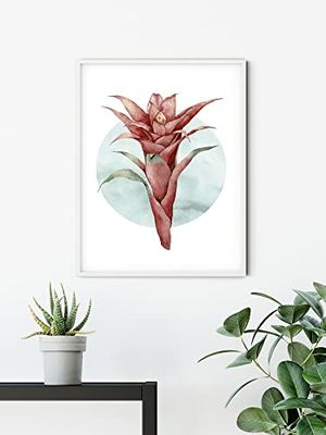 Komar Väggmålning – funky blomma – storlek: 40 x 50 cm – affisch, konsttryck, dekoration, vardagsrum, sovrum (utan ram)
