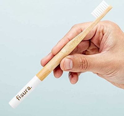 Tandenborstel, bamboe, milieuvriendelijk, wit