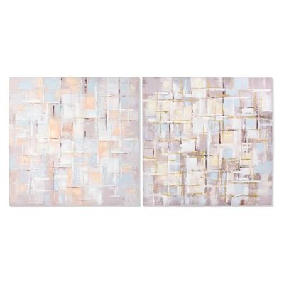 CUADRO LIENZO MDF 100X3X100 ABSTRACTO 2 SURT.