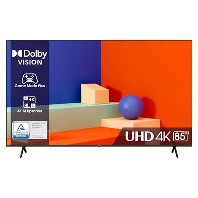 Hisense 85" 4K Ultra HD 2023 85E63KT, Smart TV VIDAA U6, Dolby Vision, HDR 10+, Game Mode, Alexa Built-in, Tuner DVB-T2/S2 HEVC 10, lativù 4K